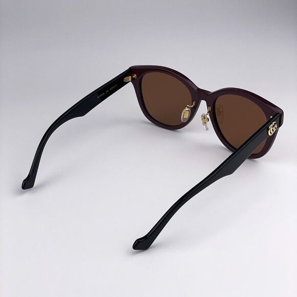 GUCCI LOGO GG1002SK 003 Sunglasses Brown Black Round Women main image 4